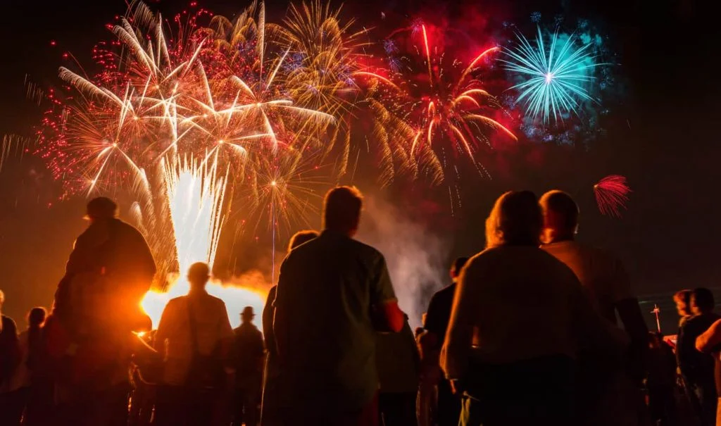 People watching fireworks min 1